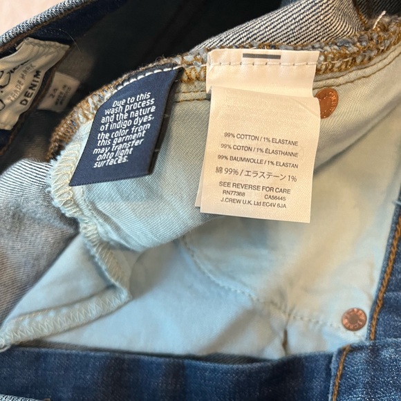 J Crew midrise denim cutoff jean shorts women’s size 24 medium wash - Picture 5 of 8